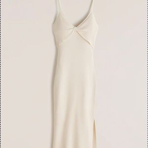 Abercrombie & Fitch Twist Front Knit Midi Dress